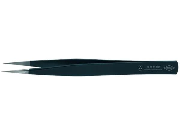 Knipex KP-922869ESD, Kromi-nikkeliteräs, Musta, Ruostumaton teräs, Kaareva, 1 kpl