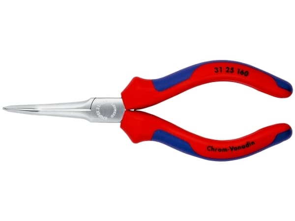 Knipex 31 25 160, Nesetang, 2,5 mm, 5,5 cm, Stål, Blå, Rød, 160 mm