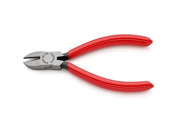Knipex 70 01 125, Avbitartång, Kromvanadinstål, Plast, Röd, 125 mm, 80 g