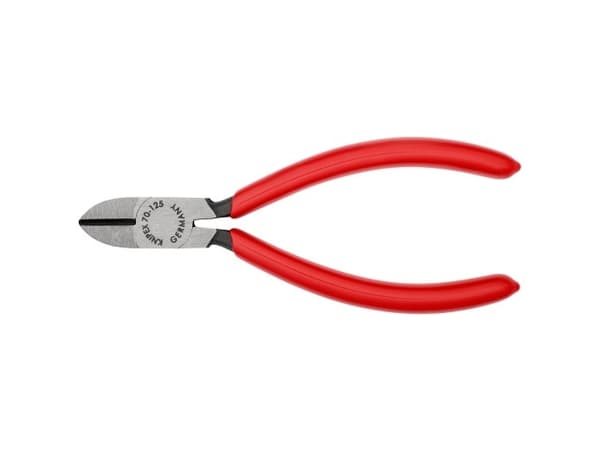 Knipex 70 01 125, Avbitartång, Kromvanadinstål, Plast, Röd, 125 mm, 80 g