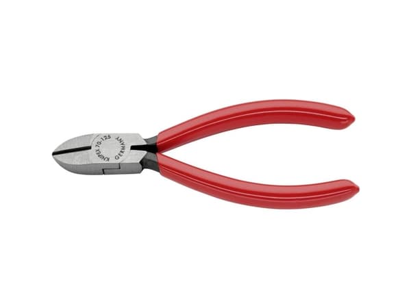 Knipex 70 01 125, Avbitartång, Kromvanadinstål, Plast, Röd, 125 mm, 80 g