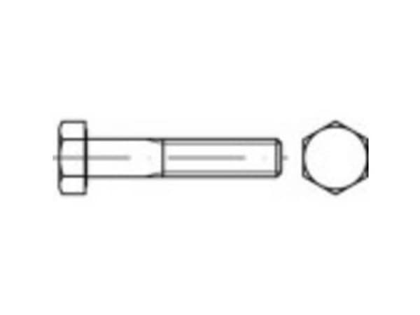 TOOLCRAFT 133416 Sekskantsskrue M22 130 mm Udvendig sekskant DIN 960 Stål 10 stk
