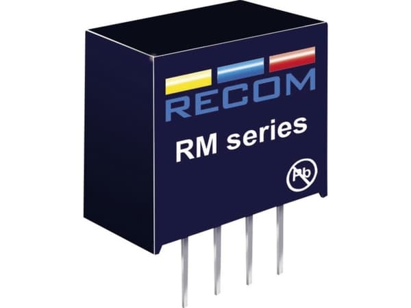 Recom International 10002916 RM-053.3S 0,25W DC/DC-muunnin RM-053.3S 5 Vdc 3,3 Vdc 76 mA 0,25 W 0,25 W