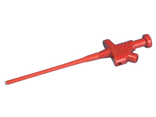 SKS Hirschmann KLEPS 30 Hieno krokotiiliklipsi Liitin 4 mm CAT I Punainen