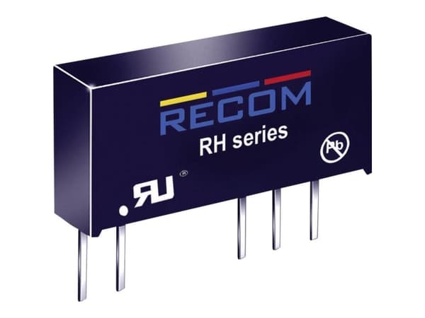 RECOM RH-0515D DC/DC-omvandlare, tryck 5 V/DC 15 V/DC, -15 V/DC 33 mA 1 W Antal utgångar: 2 x