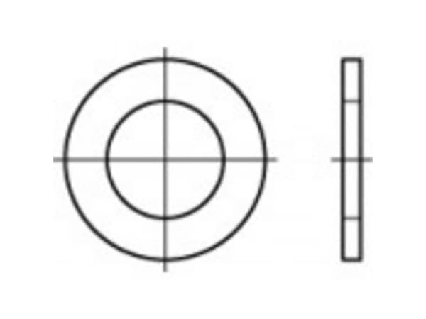 Mellemlægsskive 8.4 mm 15 mm Stål 250 stk TOOLCRAFT 106685