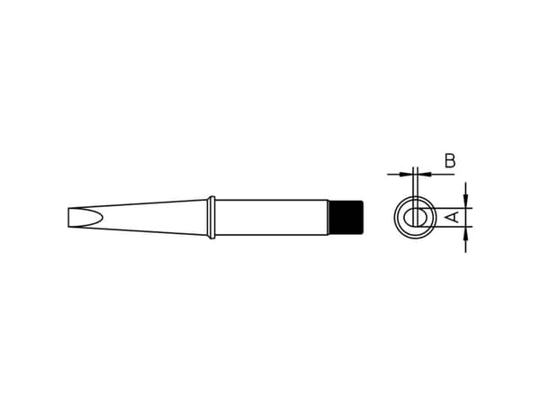 Weller 4CT6C8-1 Loddespids Mejselform, lige Spidsstørrelse 3.2 mm Indhold 1 stk