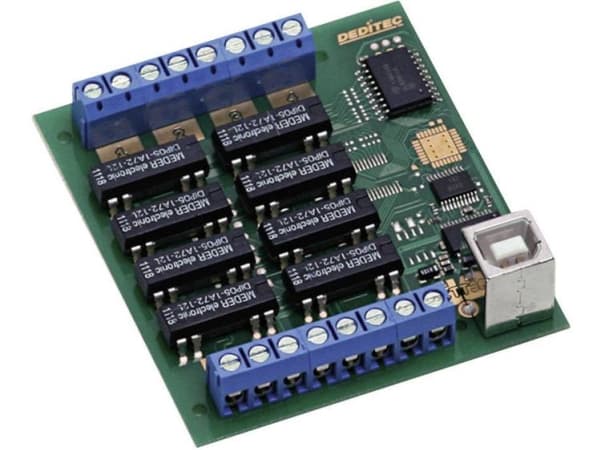 Deditec USB-RELAIS-8_A Lähtömoduuli USB Relelähtöjen määrä: 8 kpl