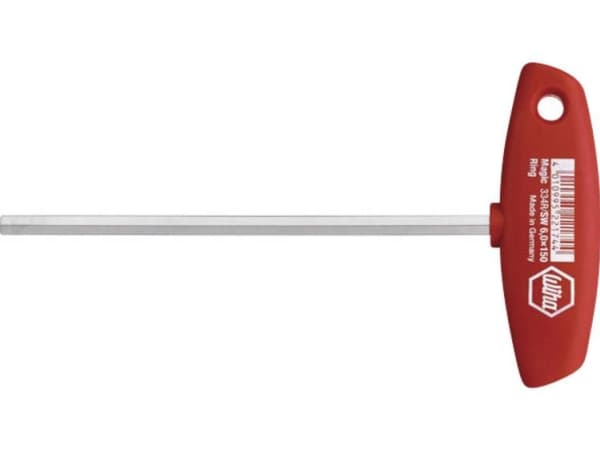 Wiha 334, Hex-nøkkel med T-grep, Metrisk, 1 stykker, Kromvanadiumstål, 2.5 mm, 23 g