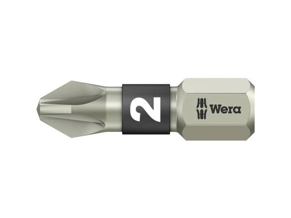 Wera 3855/1 TS PZ 2 X 25 MM 05071021001 Korsklippbit PZ 2 Rostfritt stål D 6.3 1 st