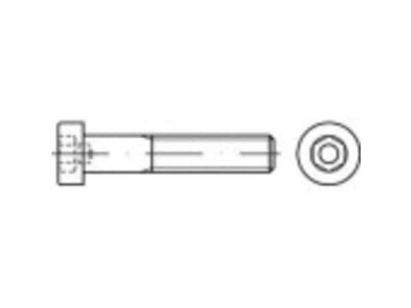 TOOLCRAFT 139151 Cylinderskruer M4 18 mm Indvendig sekskant DIN 6912 Stål 500 stk