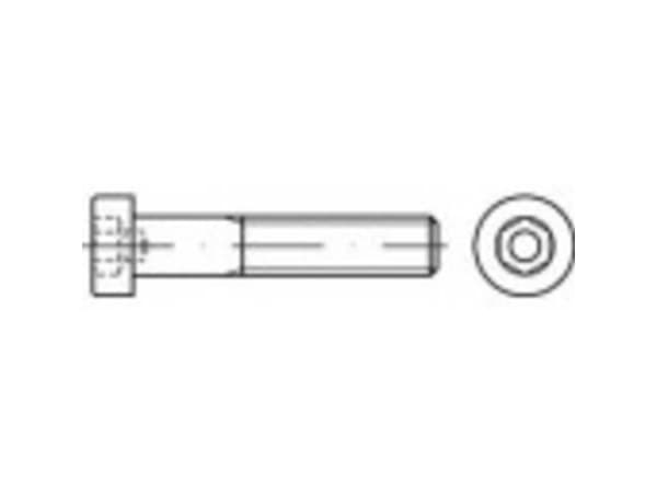 TOOLCRAFT 139151 Cylinderskruer M4 18 mm Indvendig sekskant DIN 6912 Stål 500 stk