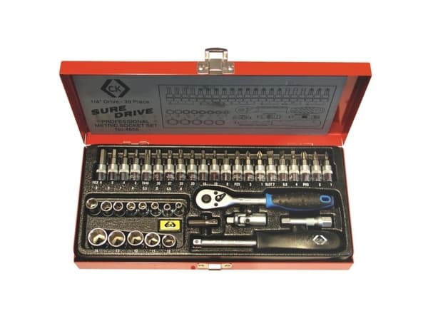 C.K. T4655 C.K Sure Drive 39 Piece Socket Set 1/4 Drive