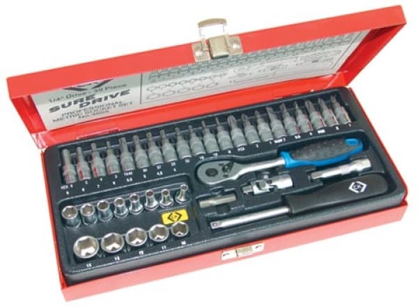 C.K. T4655 C.K Sure Drive 39 Piece Socket Set 1/4 Drive