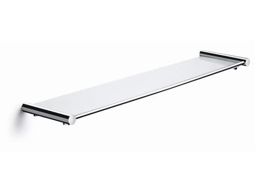Csslr Plus hylde med glasplade 55x12cm - poleret rustfri stål