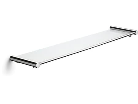 Csslr Plus hylde med glasplade 55x12cm - poleret rustfri stål