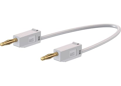 Stäubli LK205, Test lead, White, PVC, 0.5 mm², PVC, 60 V