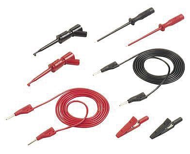 SKS Hirschmann PMS 2 Testledningssats [kontakt 2 mm - kontakt 2 mm] 1,00 m Svart, röd 1 sats