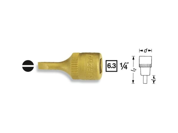 HAZET 8503-1X5.5, Uttag, 1/4", Metrisk, 1 huvuden, 5.5 mm, 1,2 cm