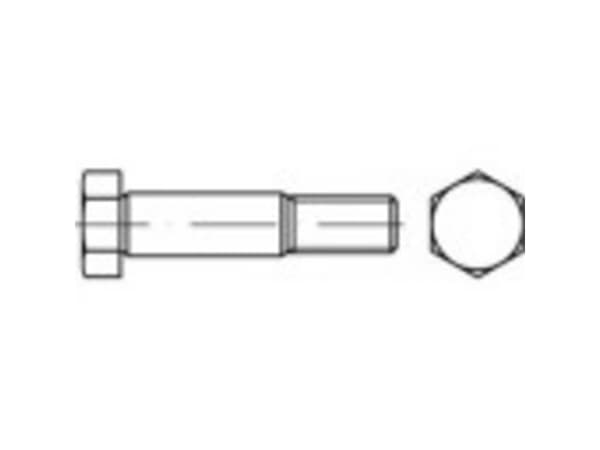 TOOLCRAFT 111871 Sekskant-passkruer M16 65 mm Udvendig sekskant DIN 609 Stål 10 stk