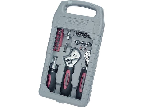 BRÜDER MANNESMANN M29038, Svart, Metallisk, Röd, 37 verktyg