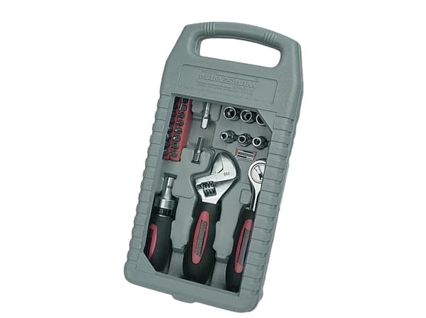 BRÜDER MANNESMANN M29038, Svart, Metallisk, Röd, 37 verktyg