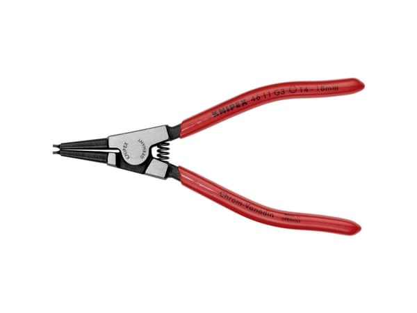 Knipex 46 11 G3, Låseringtang, Kromvanadiumstål, Plast, Rød, 140 mm, 86 g