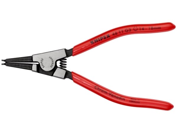 Knipex 46 11 G3, Låseringtang, Kromvanadiumstål, Plast, Rød, 140 mm, 86 g