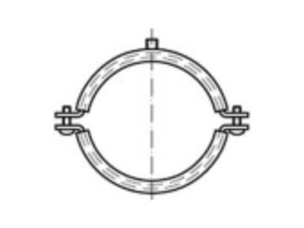 TOOLCRAFT 137794 Rørspændebånd bossed klemmer 53 mm Galvaniseret stål 50 stk