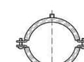 Miniatyrbilde 1 av 4: TOOLCRAFT 137794 Rørspændebånd bossed klemmer 53 mm Galvaniseret stål 50 stk