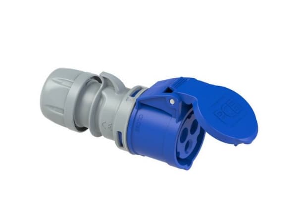 Liikkuva pistorasia 16A 3P 230V sininen IP44 TURBO SHARK 213-6TT