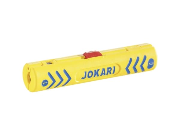 Jokari 30600 Secura Coaxi No.1 Cable Coating Remover Lämplig för koaxialkablar, PVC rundkabel 4,8 till 7,5 mm RG58, RG59