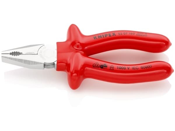 Knipex 03 07 160, Kombinasjonstang, 1,6 cm, Stål, Plast, Rød, 160 mm