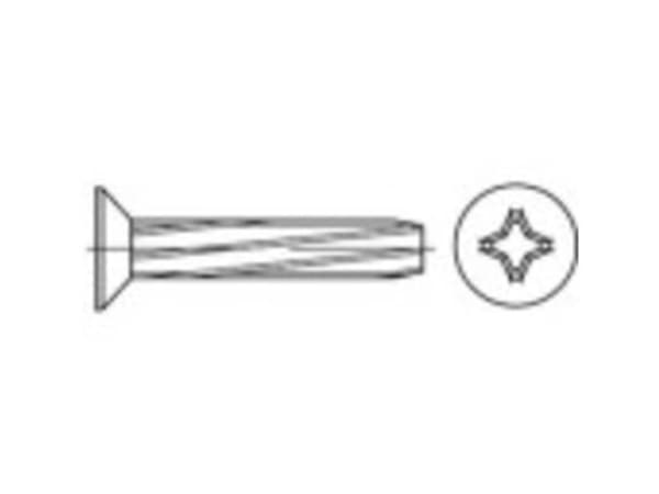 TOOLCRAFT 141811 Plattskruvar M6 40 mm Spade cutter Philips DIN 7516 Stål Galvaniserat 250 st