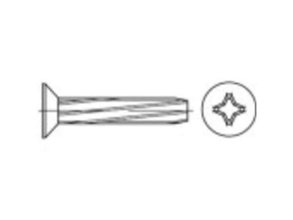 TOOLCRAFT 141811 Plattskruvar M6 40 mm Spade cutter Philips DIN 7516 Stål Galvaniserat 250 st