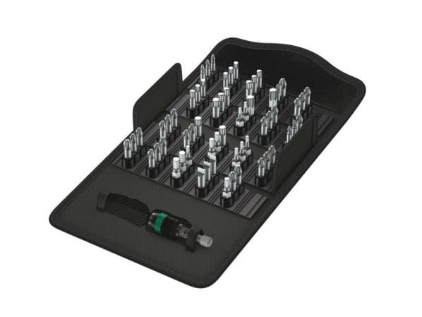 Wera Bit-Safe 61 Universal 1, Hylssats, 1/4", Metrisk, 61 huvuden, PH1, PH2, PH3, PZ1, PZ2, PZ3, 25 mm