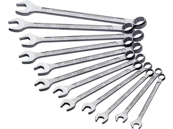HAZET 600N/12N, 10,11,12,13,14,15,16,17,18,19,21,22 mm, Kromi, Saksa, ISO 3318, ISO 7738, 1,63 kg, 12 kpl