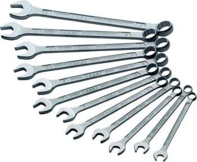 HAZET 600N/12N, 10,11,12,13,14,15,16,17,18,19,21,22 mm, Kromi, Saksa, ISO 3318, ISO 7738, 1,63 kg, 12 kpl
