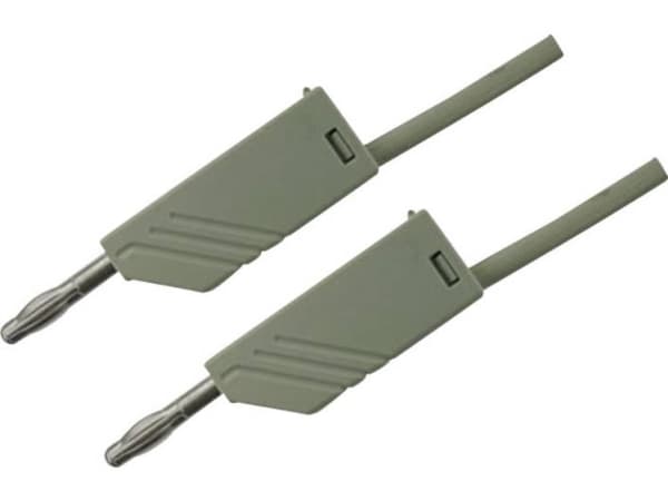 SKS Hirschmann MLN 50/2,5 GR Prøveledning [Lamelstik 4 mm - Lamelstik 4 mm] 0.50 m Grå