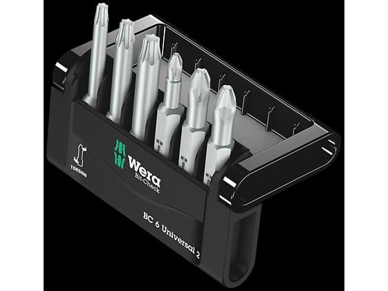 Wera Bit-Check 6 Universal 2 - Spissett for skrutrekker - 6 deler - torx, phillips, pozidriv - T15, T20, T25, PH2, PZ1, PZ2 - heksagonal - lengde: 50
