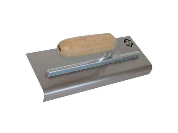 C.K Concrete Edging Trowel Carbon Steel Wood Grip 280x115mm C.K. T5274