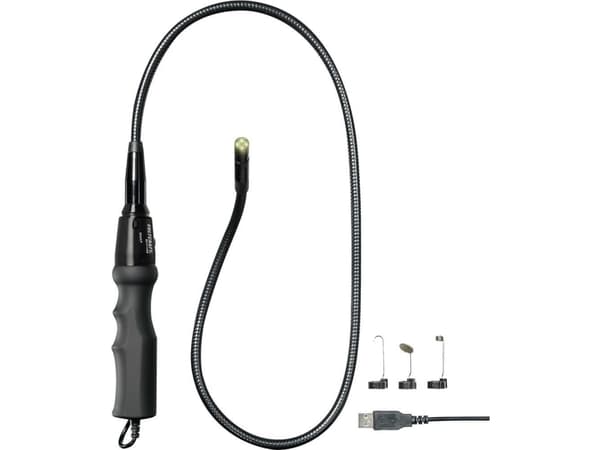USB-endoskop VOLTCRAFT BS-17+ Probe Ø: 8 mm Sondelængde: 93 cm Billede-funktion, Video-funktion, LED-belysning, Fokusering