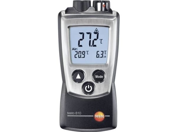 Testo 0560 0810, F,°C, -10 - 50 °C, Sort, 14 - 122 °F, 0.5 °C, AAA