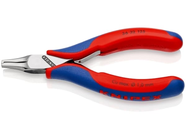 Knipex 36 32 125, 4 mm, 1,8 cm, Stål, Blå, Rød, 125 mm, 108 g