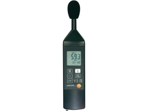 Testo 815, Digital, A-beteckning, C-weighting, Fast, Långsam, 32 - 130 dB, 1 dB, 0,1 dB