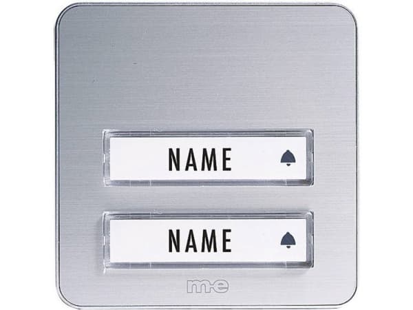 m-e modern-electronics KTA-2 A/S Ovikellokilpi nimikilvellä Double Silver 12 V/1 A