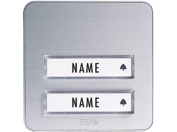 m-e modern-electronics KTA-2 A/S Ovikellokilpi nimikilvellä Double Silver 12 V/1 A