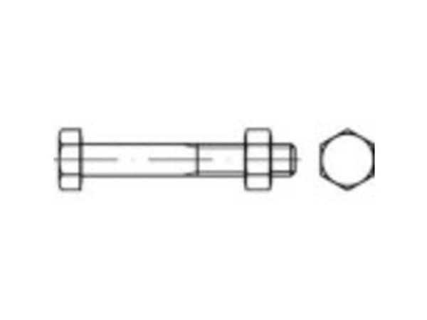 TOOLCRAFT 109988 Sekskantsskrue M10 65 mm Udvendig sekskant DIN 601 Stål Galvaniseret 100 stk