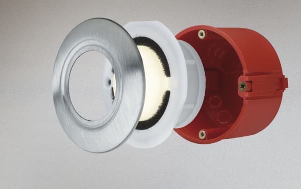 Paulmann 93740, Innfelt, Rund, 1 ampuller, 3000 K, IP65, Rustfritt stål