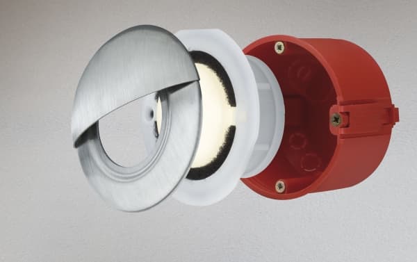 Paulmann 93740, Innfelt, Rund, 1 ampuller, 3000 K, IP65, Rustfritt stål